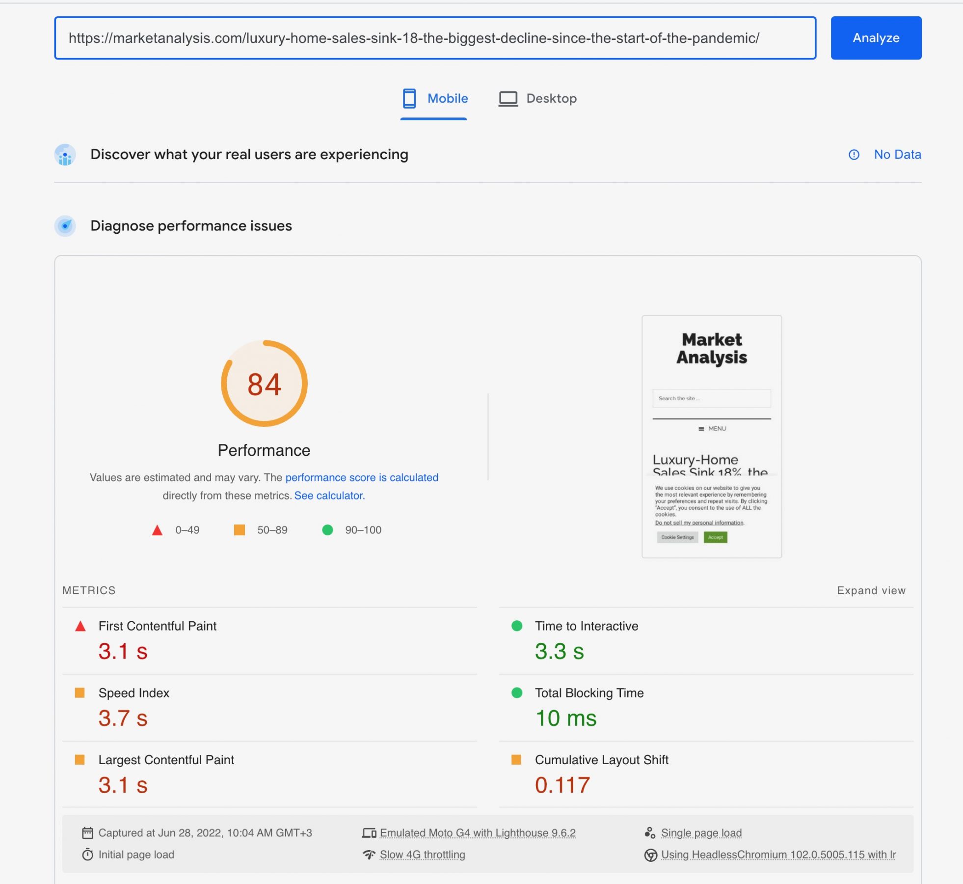 Page Speed: MySQL, Mobile